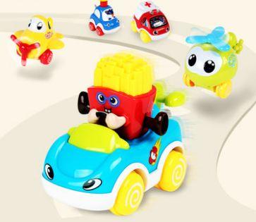 Children's car toy fire fighting aircraft inertial recoil scooter set toy car inertial/recoil/coasting/pressure car optional chic style