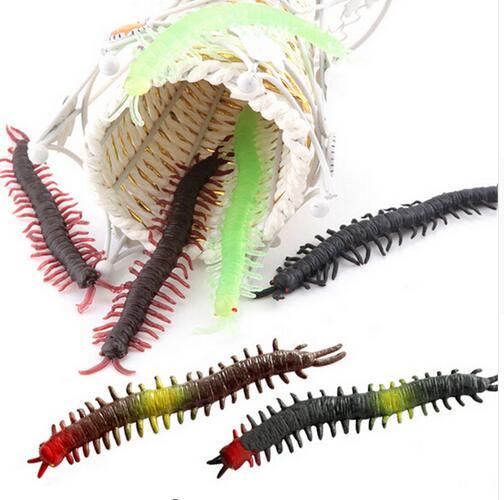 30pcs/lot 2016 Wholesale Halloween activities props layout props supplies Simulated animal centipede Pendant Novelty toys