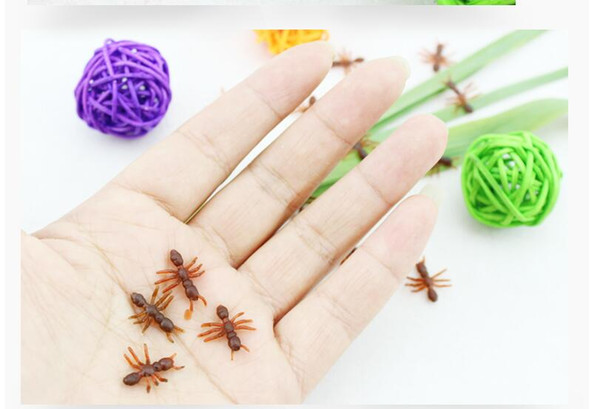 100pcs/lot 2016 New arrive Halloween tricky toys Simulation animal model simulating insect toy Simulated ants gag toys