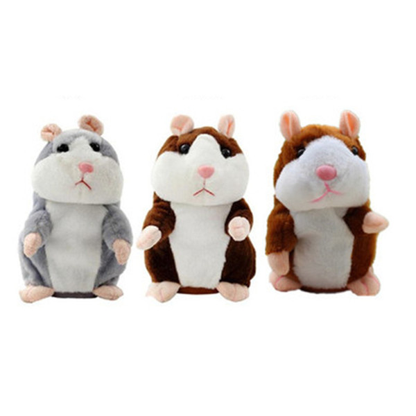 Hot Talking Hamster Plush Toy 15CM Lovely Cute Speak Talking Sound Record Hamster Talking Toys Mouse Pet Plush gift