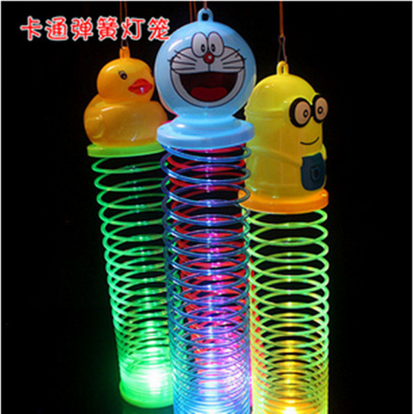 Luminous portable rainbow circle lantern spring portable lantern new strange toys children's luminous toys