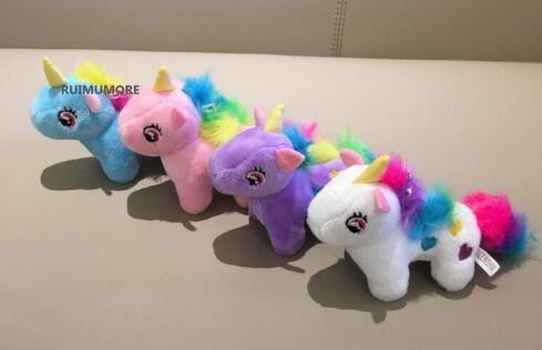 Cute Medium 10CM Approx. 4Colors- Unicorn Stuffed Animal Plush Toys Gift key chain Plush DOLL TOY