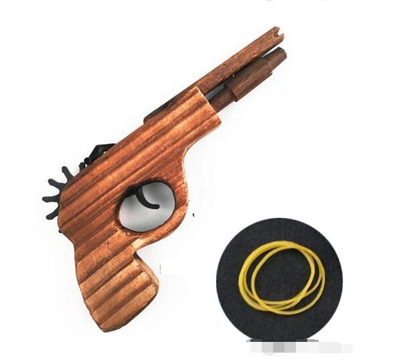 New arrival kids toys wooden toy gun classic playing rubber band toy pistol guns interesting kids guns toys
