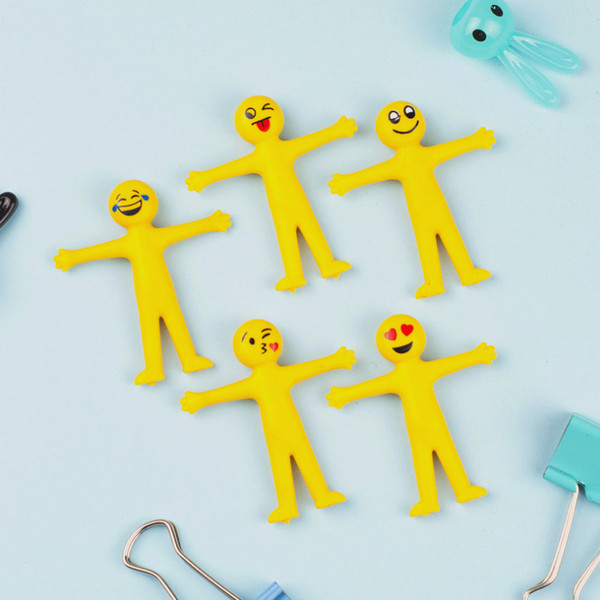 Mini silicone release expression villain vent toy decompression elastic rubber man Kids Party The children's new and strange toy