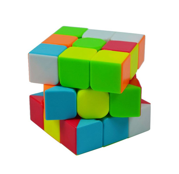 New Colorful 3x3x3 Three Layers Magic Cube Profissional Competition Speed Cubo Non Stickers Puzzle Magic Cube Cool Toy Boy