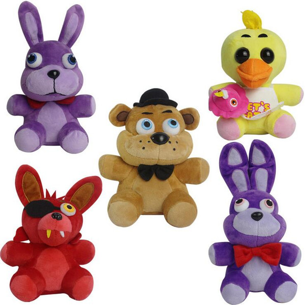 Game Toys 7 Inch Five Nights at Freddy's Plush Bonnie/Foxy/Freddy/Chica Fazbear Fever Plush Toy Stuffed Soft Dolls Animals Toy