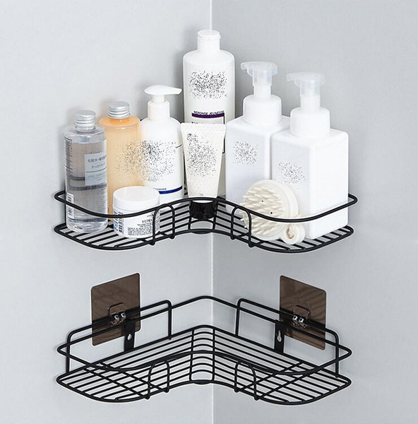 Bath Corner Shelf - Black Iron Art Bathroom Shower Shelf Shampoo Holder Shelves Storage Shelf Rack Bathroom Basket Holder