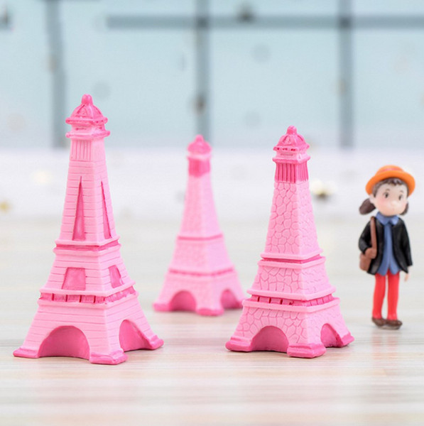 Eiffel Tower resin Craft Micro Landscape Decorate DIY fleshiness adorn Eiffel Tower Cactus Planter Gift Novelty Games