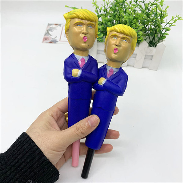 Donald Trump Squishy Pen Slow Rebound Decompression Toy Teens PU Simulated Creative Funny pen Slow Rising Squeeze Stress Relieve Toys E11402