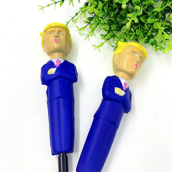 Donald Trump Squishy Pen Slow Rebound Decompression Toy Simulated Cartoon Funny pens Slow Rising Squeeze Stress Relieve Novelty Toys E11402