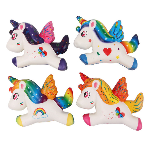 Kawaii Slow Rising Simulation Relaxation Colorful Unicorn Squishy Perfume Imitation Unicorn Squishies Kids Toys 