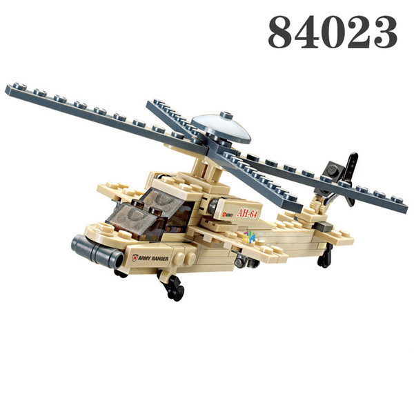 Building Blocks Boeing USA Army AH-64 Apache gunships Learning School Education Christmas Gift brinquedos Toy