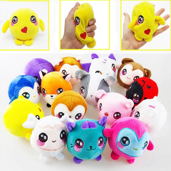 Squishamals Kawaii Animal Plush Squishy Stuffed Slow Rising Toys Stress Reliever Phone Charms Squeeze Decompression kids toys Gift