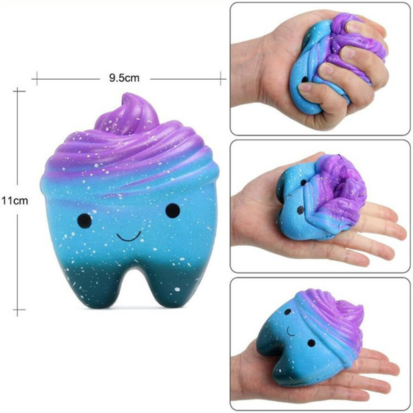 Squishy Toy star sky blue tooth pumpkin squishies Slow Rising 10cm 12cm Soft Squeeze Cute Cell Phone Strap gift Stress children toys