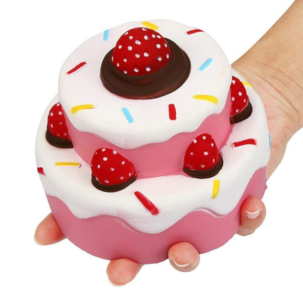 Squishy Cake Strawberry Perfume Cream Pink Coffee Blue Fidget Toy Jumbo Decor Slow Rising Squishies kids toys christmas gifts Free Shipping