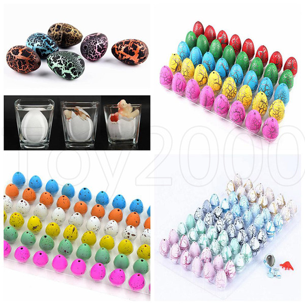 5styles 60pcs/set Dinosaur egg water hatching growing dinosaur eggs expansion cracks magic cute children kids toy party favor kids toys