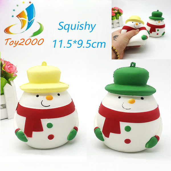 Squishy new Christmas snowman 11.5cm*9.5cm Slow Rising Soft Squeeze Cute Cell Phone Strap gift Stress children toys Decompression kids toys