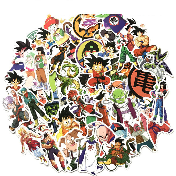 100 pcs/set New Dragon Ball Z Graffiti Sticker Personality Luggage DIY stickers cartoon PVC Wall stickers bag accessories kids toys