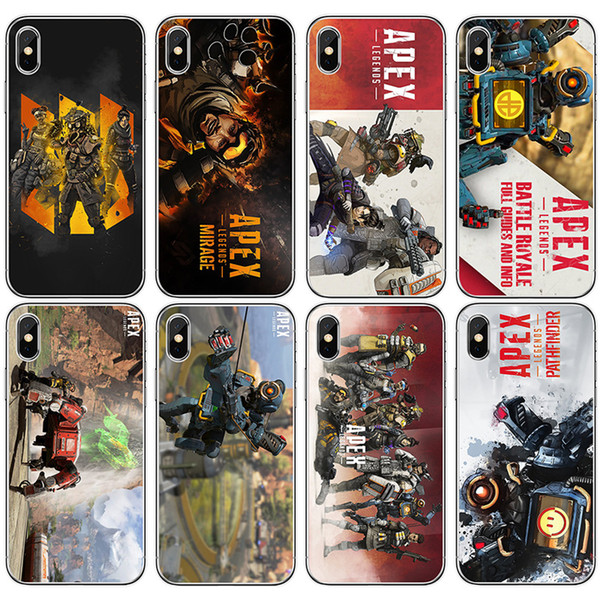 For iPhone X 6 6S 8 7plus 5S XS Max XR Samsung Galaxy Phone Case Soft TPU Apex Legends Painted iphone Case Cover