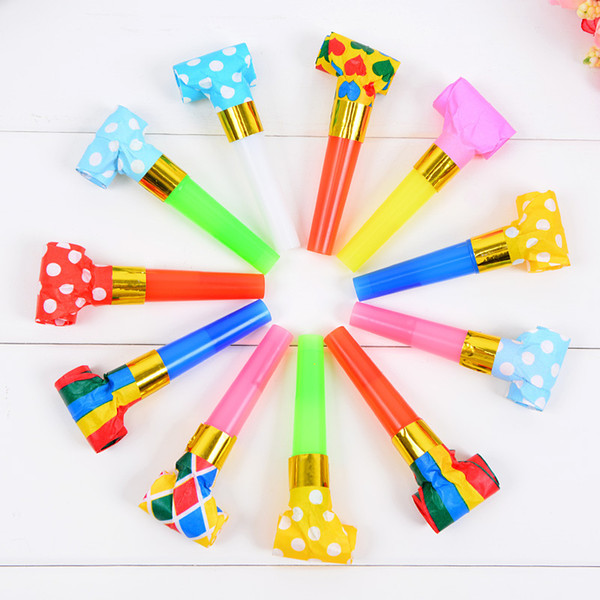 100PC 6.5cm Birthday Party MultiColor Party Blowouts Whistles Kids Favors Decoration Supplies Noice maker Toys Goody Bags Pinata kids toys