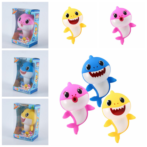 3styles 18cm Baby Shark Toys Singing Songs Cartoon Lighiting Toy plastic toy Chlid kids Party Favor student gift FFA1954