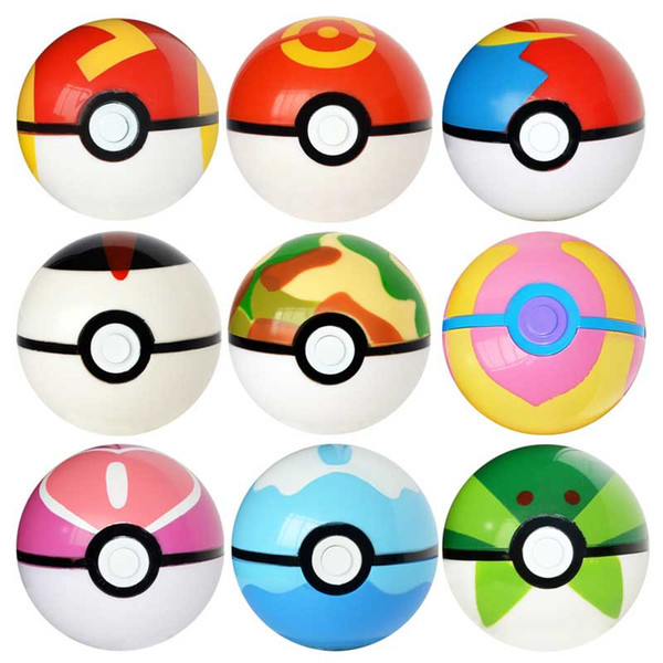 21 Types Pikachu balls 7cm Anime Ball with Action Figures ABS Super Master Elf Ball Toys Different pokBall Mini Model