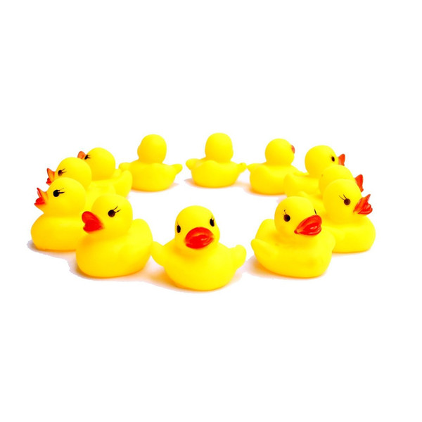 Yellow Rubber Ducks Can Float On The Water And Squeak Mini Duck Baby Play In BathTub Kid Toys For Shower Fun(10Pcs/lot)