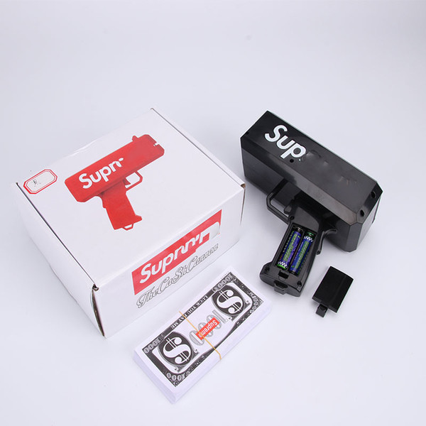 Black & cool red & lovely pink spewing gun hand shot money gun party game props Emulation dollar supermygun cash cannon