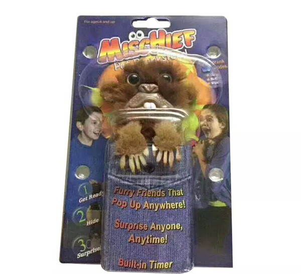 Sneekums Pet Pranksters Jitters Fur Plastic Brown Pet Sneekums Jitters Fur Plastic Brown Pet Prankster 8x3 Button Wire Mode Christmas Gift