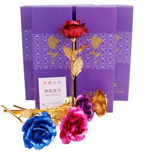 24K Gold Foil Plated Rose Romantic Valentine's Day Gift Golden Rose Flower Blooming Rose Lacquered Wedding Party Decor flower 10PCS AAA1606