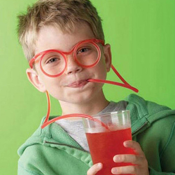 DIY Creative Funny Glasses Straw Children's Cartoon Cute Fun Wacky Straw Toys Household I Items Drinkware Toy