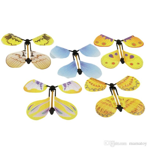 NEW Magic Fairy Flying Butterfly Rubber Band Powered Wind up Butterfly toys Wedding Birthday Chritsmas Gifts