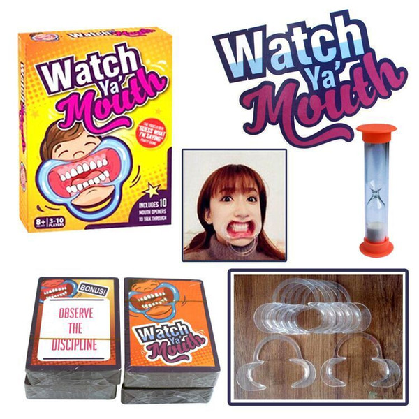 24pcs Party Game Board Game Watch Ya Mouth Game 200cards 10 mouthopeners Family Edition Hilarious Mouth Guard