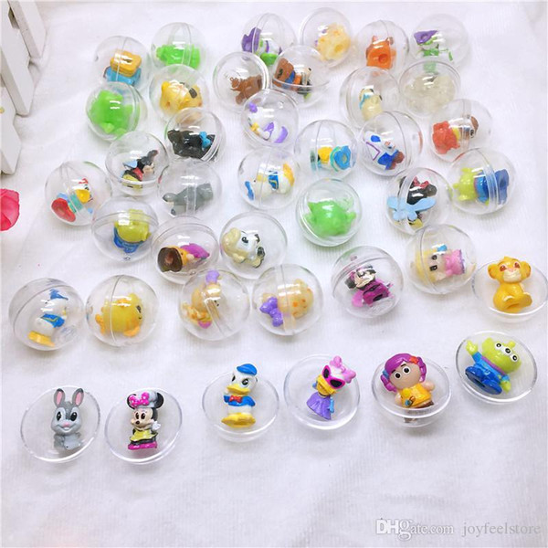 32mm diameter transparent plastic ball capsules toy with inside different figure toy for vending machine as kids gift