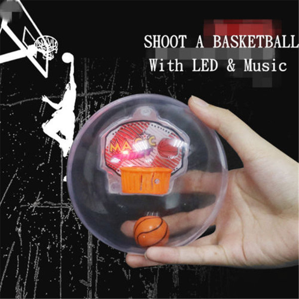 SHOOT A BASKETBALL LED Music Palm Basketball Player Mini Anti-stress Toy For Adult Kids X037