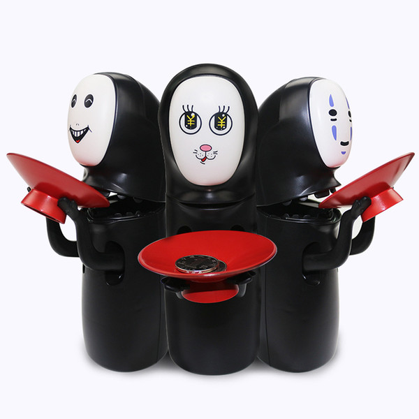 New Miyazaki Hayao piggy bank Spirited Away No Face Money Cans Electric Music Automatic Coins Collection Funny Toys for Kids C2634