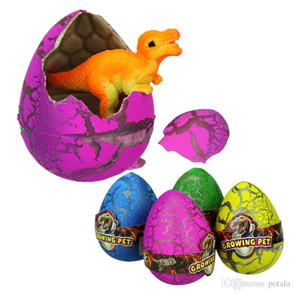 Dinosuar Eggs Novelty Gag Toys Magic Hatching Growing Animal Plastic Kid Toys Gift Xmas Educational Toys Birthday Presents OPP Bag dinosaur