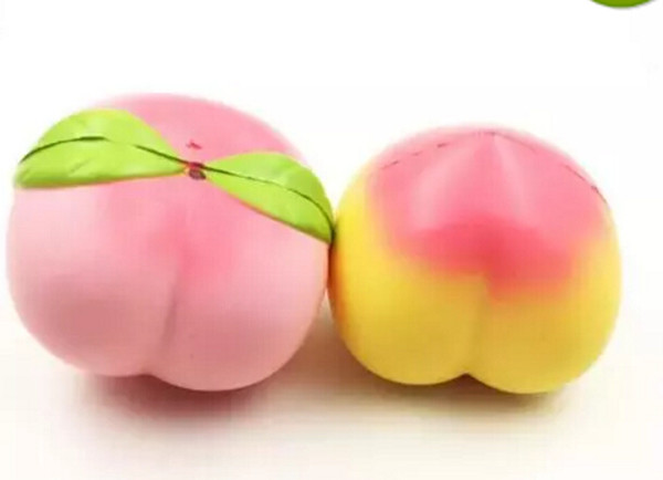 HOT 10CM Jumbo kawaii Squishy Slow Rising Peach Pendant Phone Straps Charms Queeze Kid Toys Cute squishies Bread