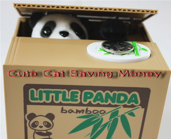 New Cute Creative Electric Money Cans Stealing Money Cat Saving Box Children Toys Money Cats Panda Gifts For Children Birthday