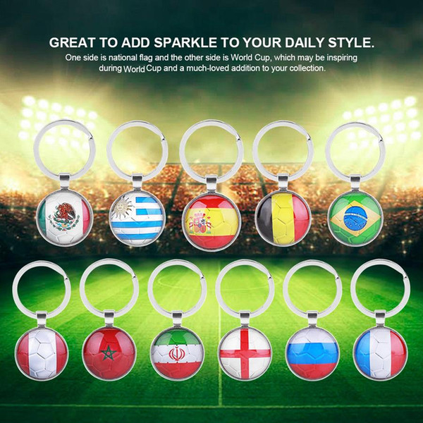 World Cup National Flag KeyChains Keyring Keyfob Football Team Fan Souvenir Gift Fans Decor Souvenir Gift Key Holder 62 Styles