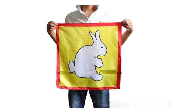 50*50CM Magic Cloth Change Color Silk Scarf Rabbit To Duck Magic Tricks for Stage Close Up Magic Props Gift YH1678