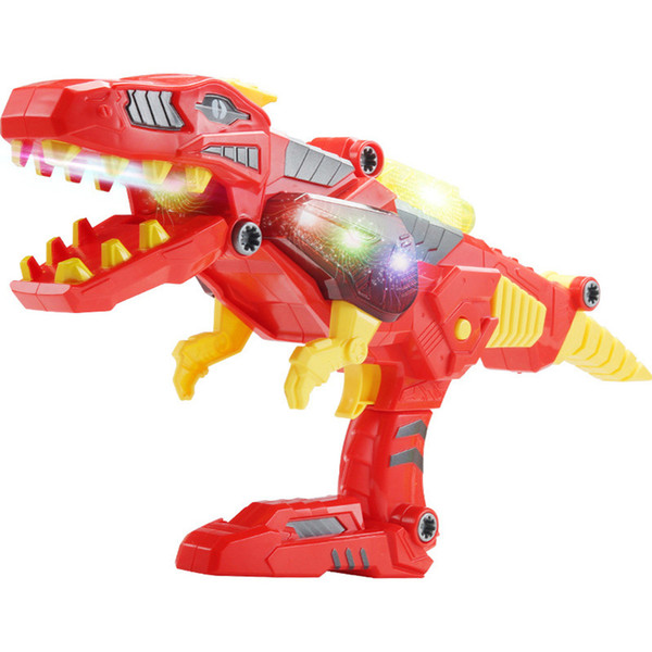 Light Sound dinosaur toys kids gun wholesale Novelty toys for kids DIY Double-form toy gun roaring form Children Novelty toys bulk