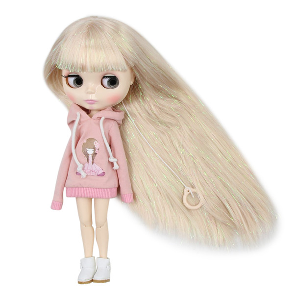 Factory blyth doll joint body white skin M-47-280BL3139 Shiny Blonde hair with bangs 30cm 1/6, gift for girl