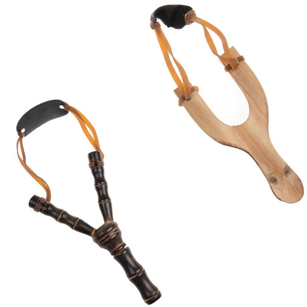 Kid Outdoors Toys Wooden Slingshot Rubber String Fun Traditional Sling Shots Interesting Hunting Props Shooting Toys