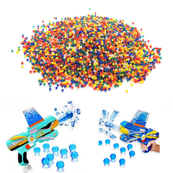 10000pcs/set colored orbeez soft crystal water paintball gun bullet grow water beads grow balls water gun toys TY2180