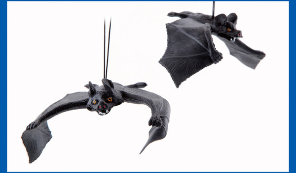 black bat toys prop trick gifts new novelty DIY scary Halloween Christmas cosplay Bar Party Jel jewels decorations Ornament Accessories 2pc