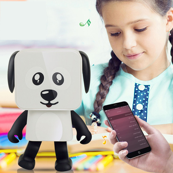 Portable Dancing Dog Robot Speaker For Smartphone mini Wireless Bluetooth Speaker kids toys colorful 