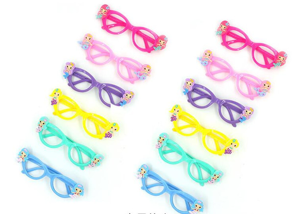 Mermaid Glasses Toy Children Fashion Cute Glasses Without Lenses Lovely Cartoon Spectacles Kid Girls Gift Accessory Novelty Plastic