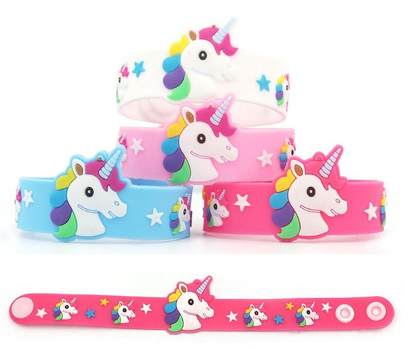 2019 Unicorn Bracelet Lovely Cartoon Wristband Fashion Kid Girls Jewelry Gift Fashion Silicone Accessory Charming novel Toy Soft PVC