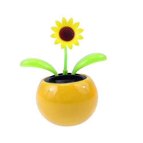 Wholesale- LeadingStar Solar Toy Mini Dancing Flower Sunflower Great as Gift or Decoration Ship in Random Color zk 15